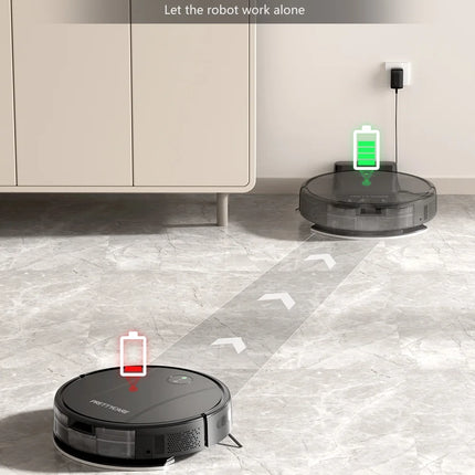 PrettyCare C2 Robot Aspirapolvere e Lavapavimenti, Aspirazione 4000Pa, Robot Aspirapolvere con Auto Carpet Boost, Alexa/WiFi/App