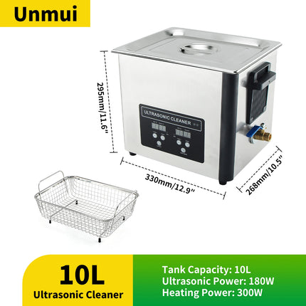 6/10/15/30L Ultrasonic Cleaner Economy Machine 40KHZ Digital Heating Stainless Steel Ultrasonic Cleaning Machine