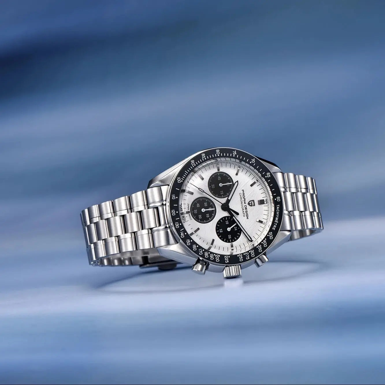 PAGANI DESIGN Herren-Armbanduhr mit Meteoritenzifferblatt, luxuriöse Quarzuhr, Sport-Chronograph, wasserdicht, mit AR-Saphirglas.