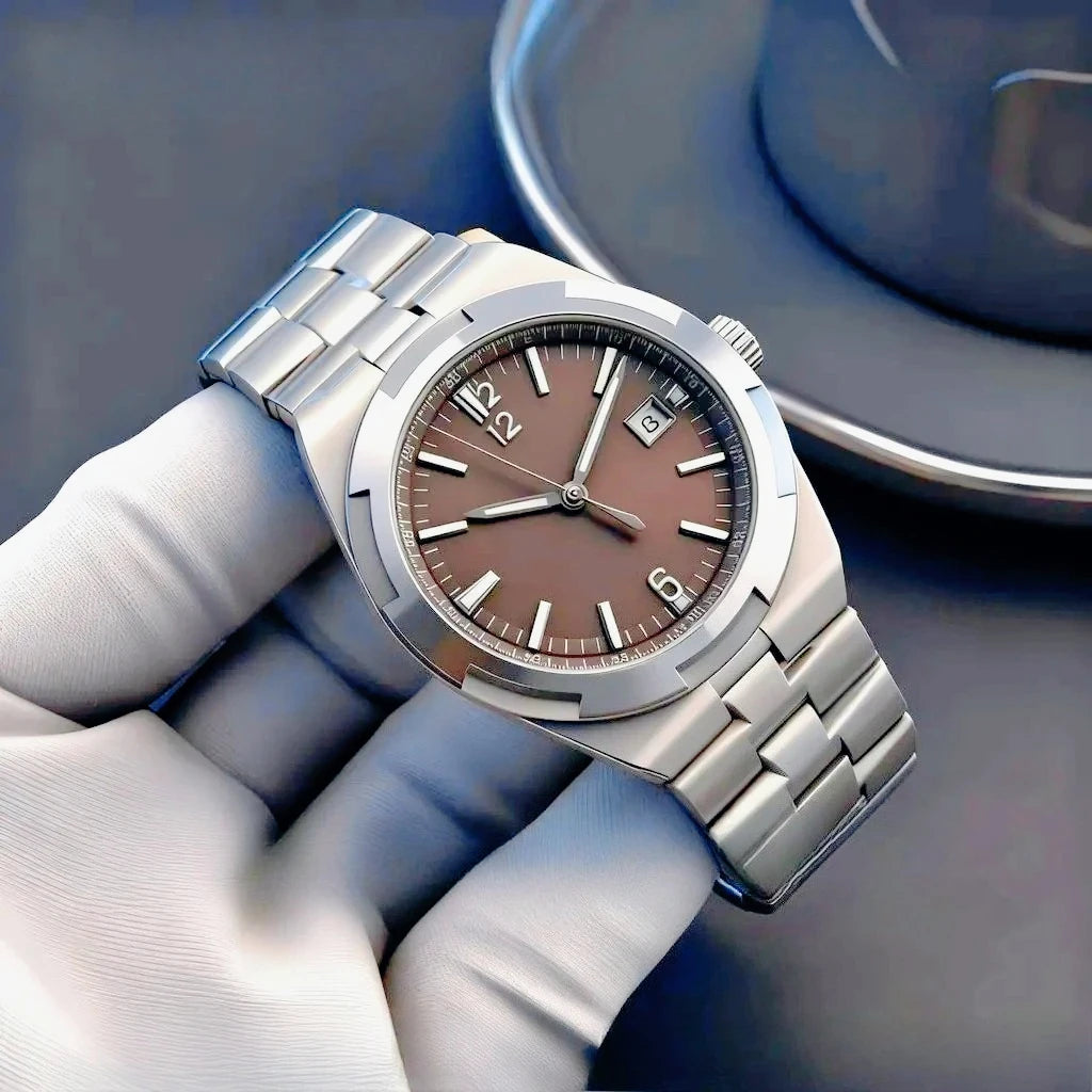 Moderne und elegante Herren-Sportuhren mit automatischem mechanischem Uhrwerk, präzisem und zuverlässigem Uhrwerk, internationalem Reise-Stil, schwarzem und blauem Zifferblatt