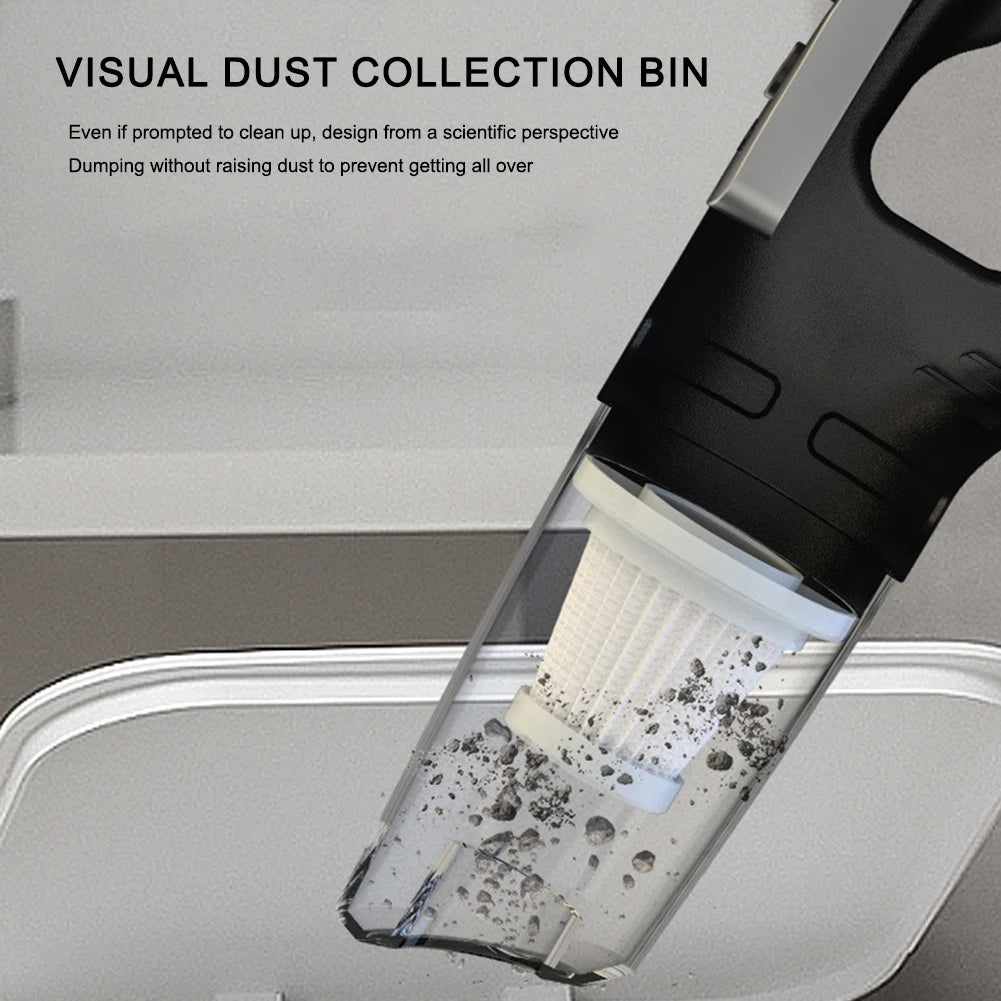 120W Auto-Handstaubsauger USB wiederaufladbarer kabelloser tragbarer Staubsauger Starke Saugkraft für Auto/Zuhause/Büro/Tierhaare