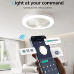 Ventilatori da soffitto Orison con luci, ventilatore da soffitto a basso profilo con luci e telecomando, 6 velocità di ventilazione, ventilatore da soffitto intelligente a incasso per camera da letto, cameretta e soggiorno 1