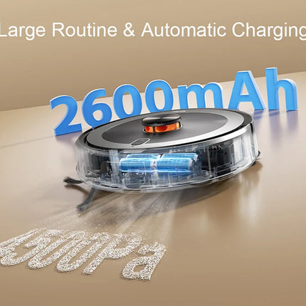 Teendow D10S Max 2600Mah Robot Vacuum Cleaner and Mop with Auto-Empty Station 4500Pa Powerful Suction 3L Dust Bag Smart Mapping