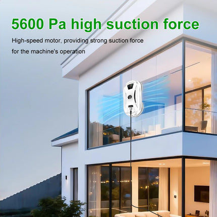 PuRuiKai Robot Aspirapolvere Ultra Sottile per Pulizia Finestre, Robot Elettrico per Vetri con Telecomando per Casa