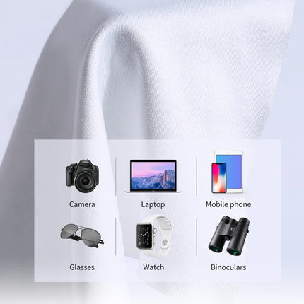 K&F Concept Set of 5 Microfiber Cleaning Cloths Individually Vacuum-Packed for Camera Lenses/iPhone/Computer/iPad/LED Screens/Eyeglasses