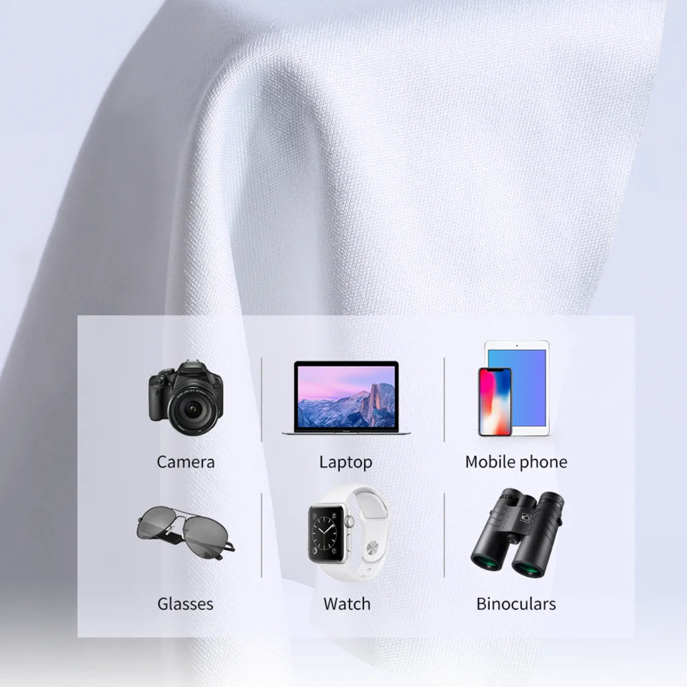 K&F Concept 5er-Set einzeln vakuumverpackte Mikrofasertücher zur Reinigung von Kameraobjektiven/iPhones/Computern/iPads/LED-Bildschirmen/Brillen