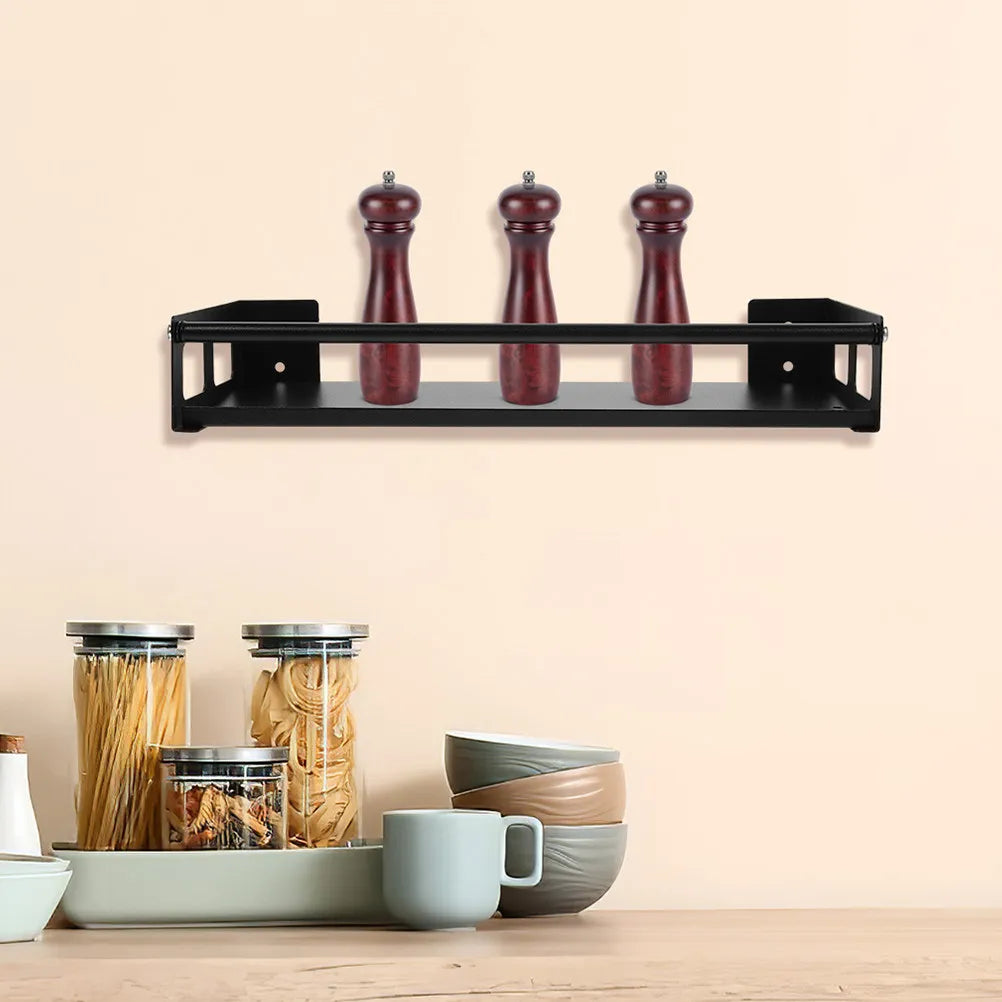 Portaspezie da Parete in Acciaio Inox per Cucina e Bagno, Organizzatore Compatto Salvaspazio per Condimenti