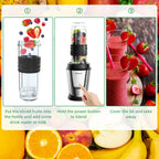 BioloMix 700W 3-in-1 Multifunktionaler tragbarer Küchenroboter Entsafter Mixer Smoothie Mixer Lebensmittelhacker Trockenmühle für die Küche