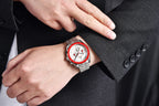 PAGANI DESIGN Orologio da Polso al Quarzo con Vetro Zaffiro, Cronografo Sportivo Impermeabile 10 Bar, Acciaio Inossidabile 316L