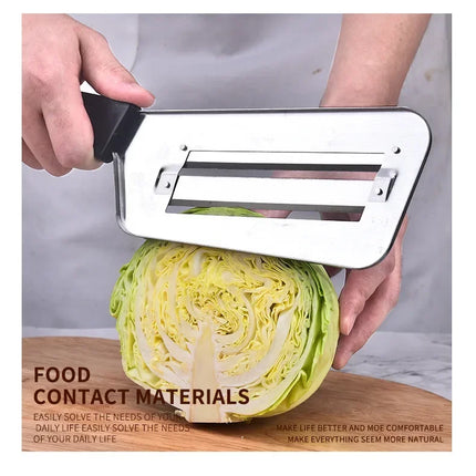 Affettatrice per Verdure in Acciaio Inox, Utensile Multifunzione per Tagliare e Sminuzzare Cavolo, Lattuga, Carote e Cipolle per Preparazione in Cucina