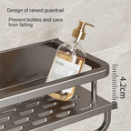 Scaffale di stoccaggio multifunzionale da cucina di lusso leggero, portaspezie a parete, condimento senza fori, portaoggetti da parete in acciaio inossidabile