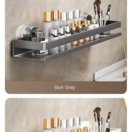 Kitchen storage with suction cup, wall-mounted condiment bottle rack, multifunctional spice rack, no drilling required