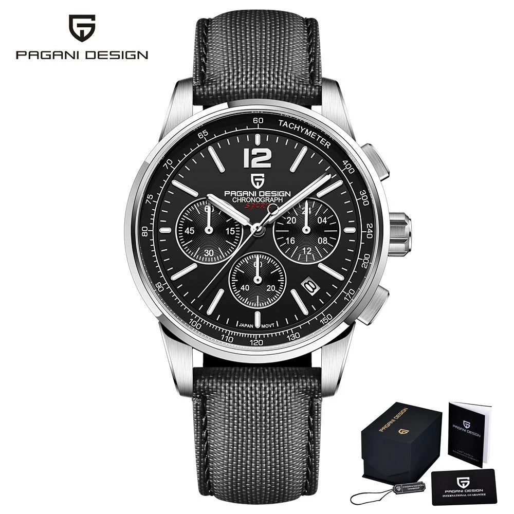 PAGANI DESIGN Orologio da Polso Uomo Quarzo VK63 41mm Vetro Zaffiro 10 Bar