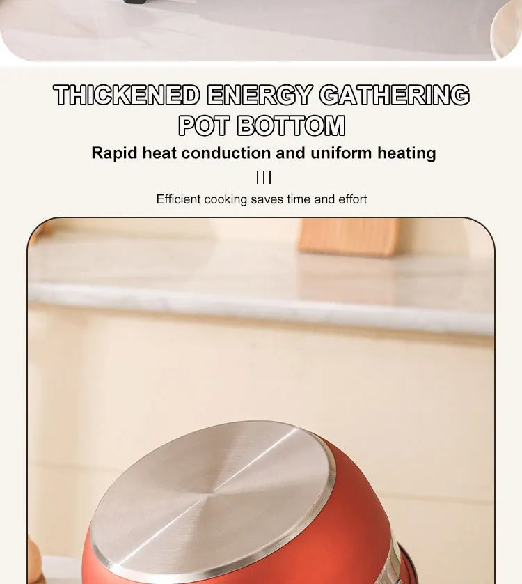 Set di Pentole Antiaderenti da 12 Pezzi in Acciaio Inox Premium con Coperchi in Vetro per Cucina Domestica