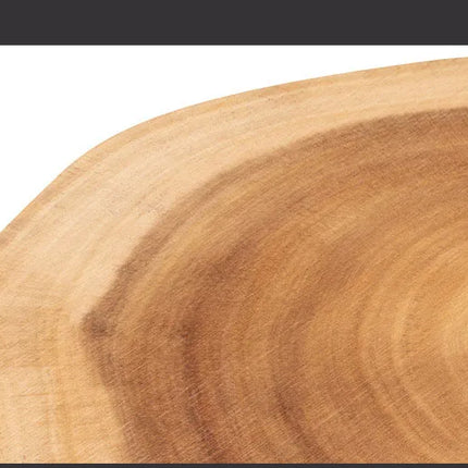 Vassoio da portata in legno massello naturale con grano unico, piatto da bistecca in legno irregolare fatto a mano, tagliere, utensili da cucina per ristoranti