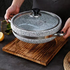 Grande Formato Riscaldamento Diretto Zuppa di Granito Pentola Moor Pietra Sizzling Pentola Calda Cottura Wok Cottura del Riso Cottura Cibo Servire Pentola di Pietra
