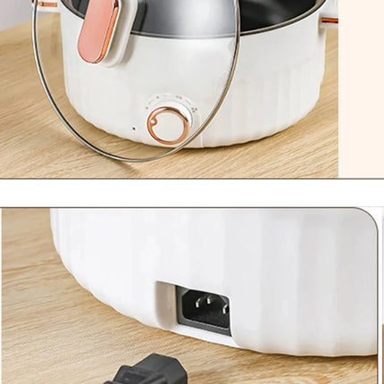 Portable Multifunction Electric Cooker Hot Pot Double Layer Household Mini Non-Stick Pots for Kitchen and Home Appliances