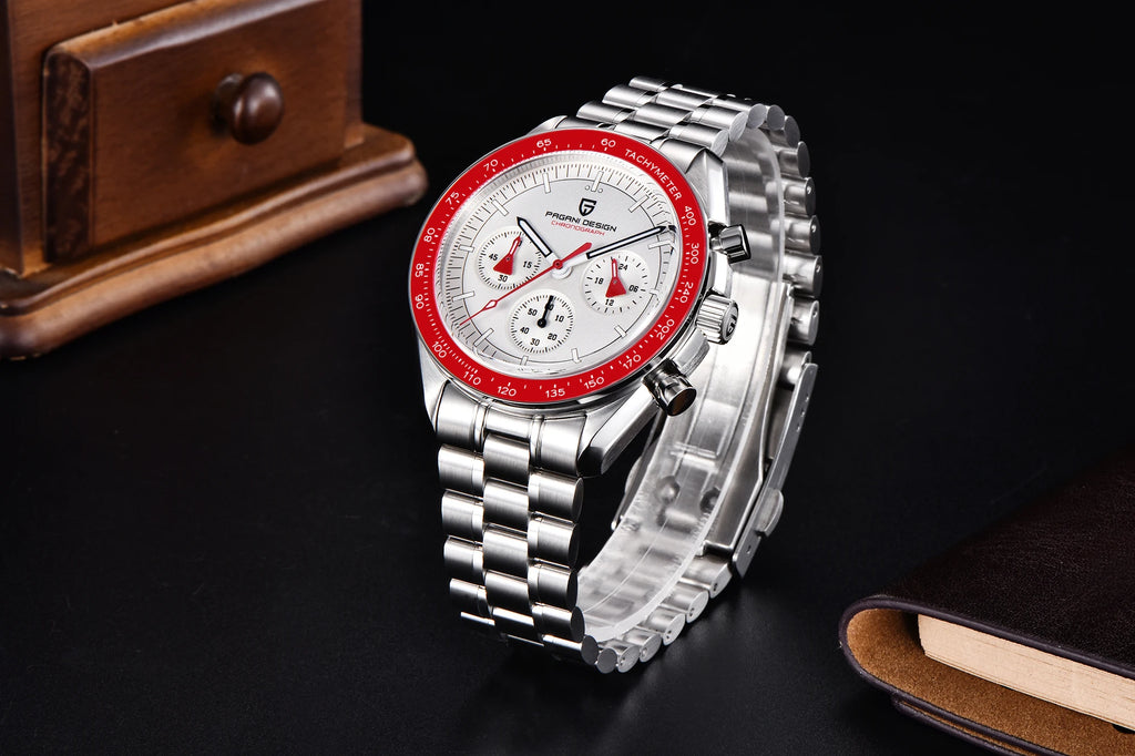 PAGANI DESIGN Orologio da Polso al Quarzo PD-1701-EU Cronografo VK63 Cassa Acciaio Inox Vetro Zaffiro 42mm