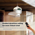 Ventilatore da soffitto USB da 8000 mAh, ventilatore da campeggio ricaricabile con luci a LED e telecomando, ventilatore portatile da tenda per viaggi all'aperto, silenzioso a 3 velocità (bianco), ventilatore da soffitto ric