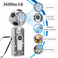 Ventilatore Portatile Turbo a 5 Velocità con Batteria Ricaricabile da 3600mAh e Display Digitale