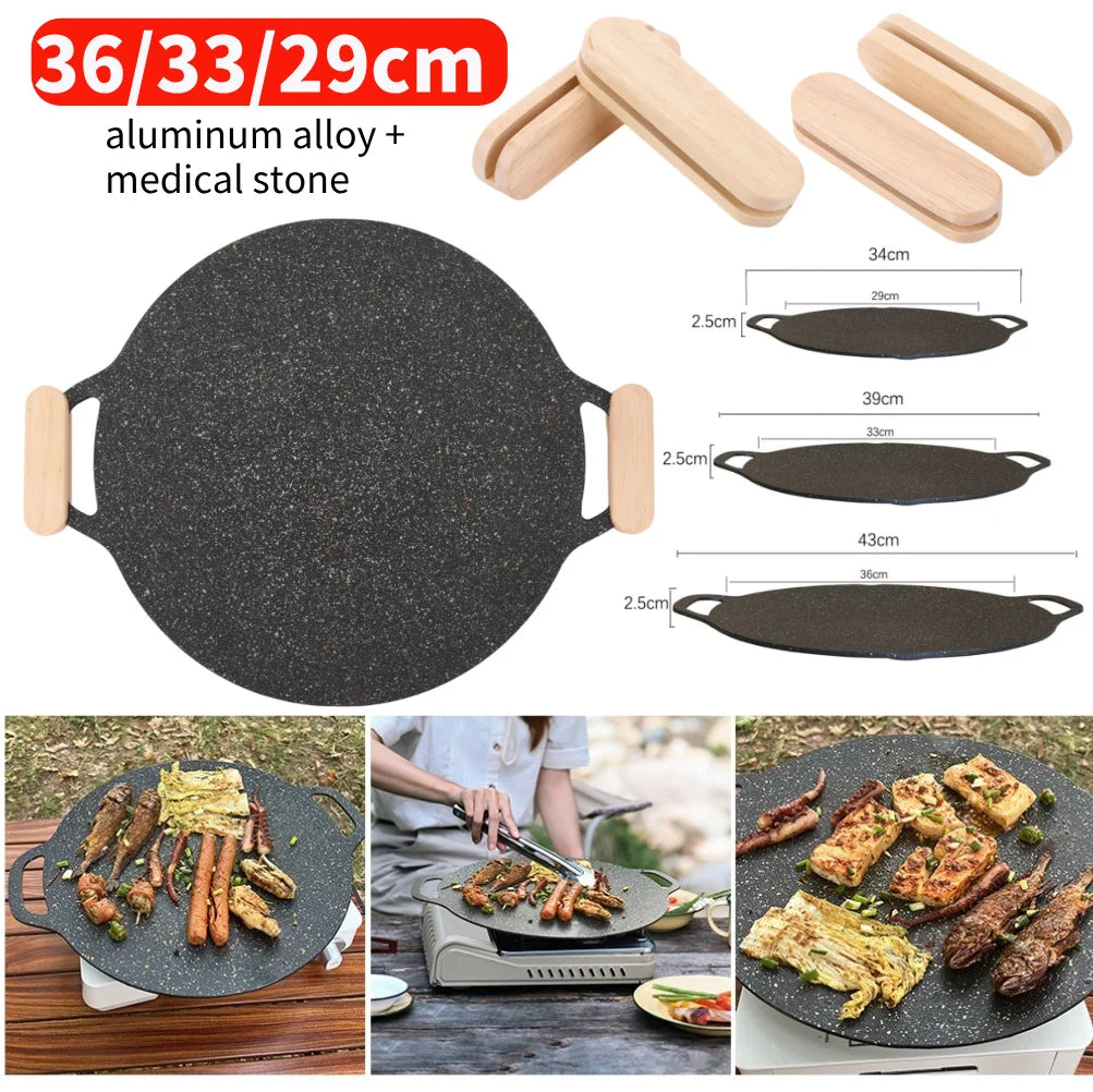 Backformen antihaftbeschichtete Pfannen zum Braten Pfanne runder Induktionsherd für Outdoor-Camping Küche Backutensilien Haushaltswerkzeuge