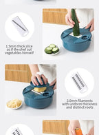 12 in 1 tritatutto per verdure multifunzionale patate tagliate manualmente affettatrice per ravanello grattugia utensili da cucina per hotel/commerciale