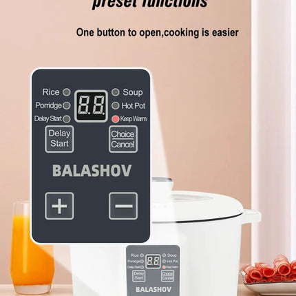 220V Multifunctional Cooker Single/Double Layer Portable Electric Pot 1.7L Household Non-Stick Pan for Ramen, Dumplings, Oatmeal