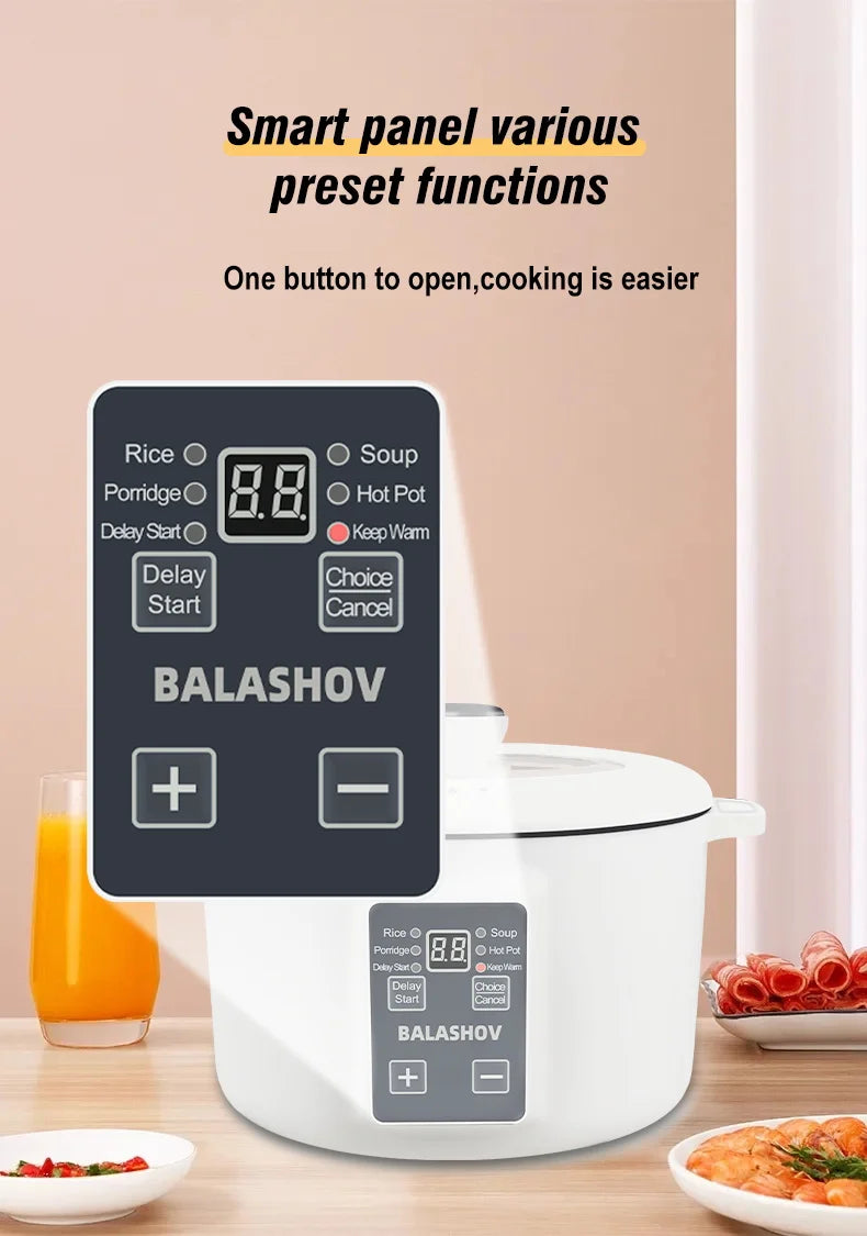 Multi-Kocher 220V Tragbarer Ein-/Doppelschicht-Elektrotopf 1,7L Antihaft-Heimküchentopf für Ramen, Knödel, Haferflocken