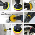 3/5 pezzi kit spazzola per trapano elettrico spazzola per pulizia elettrica per moquette superficie del bagno vasca mobili doccia piastrelle pneumatici strumento di pulizia