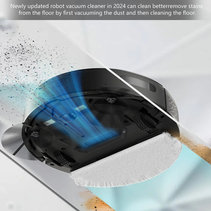 PrettyCare C2 Robot Aspirapolvere e Lavapavimenti, Aspirazione 4000Pa, Robot Aspirapolvere con Auto Carpet Boost, Alexa/WiFi/App