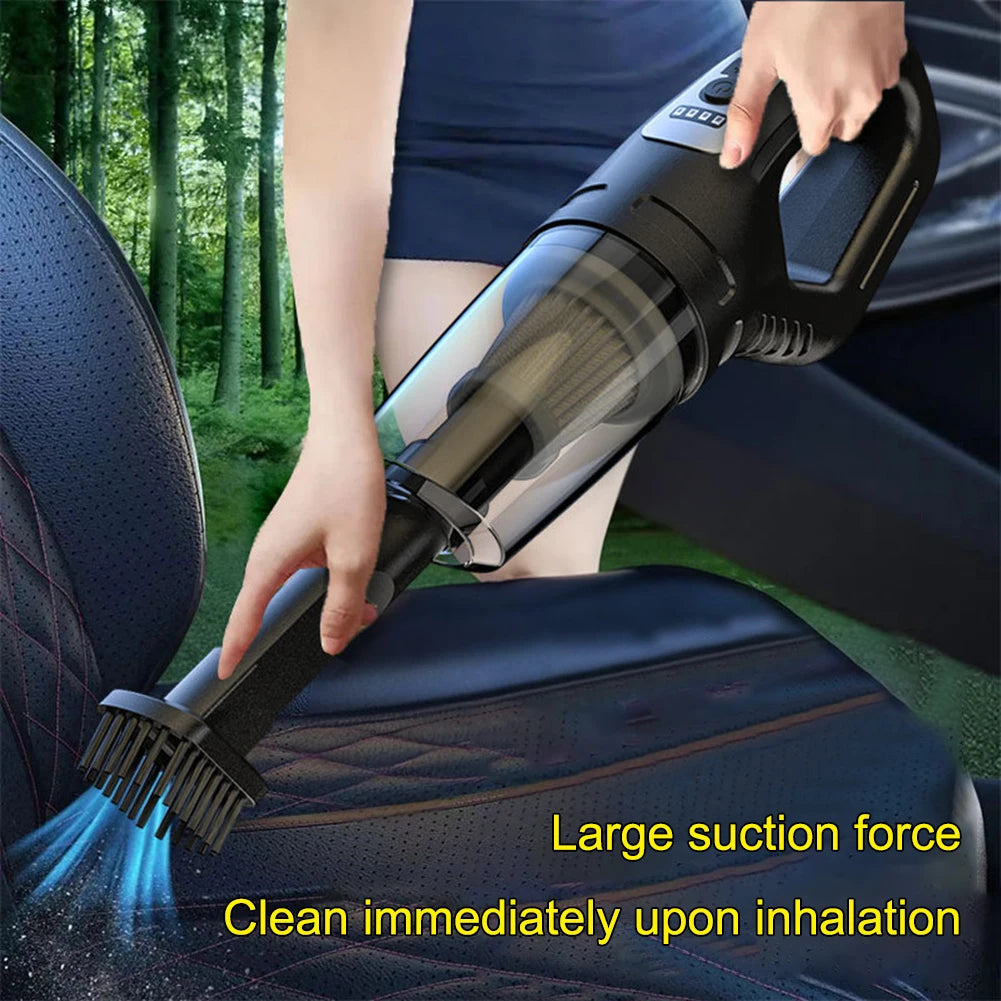 120W Auto-Handstaubsauger USB wiederaufladbarer kabelloser tragbarer Staubsauger Starke Saugkraft für Auto/Zuhause/Büro/Tierhaare