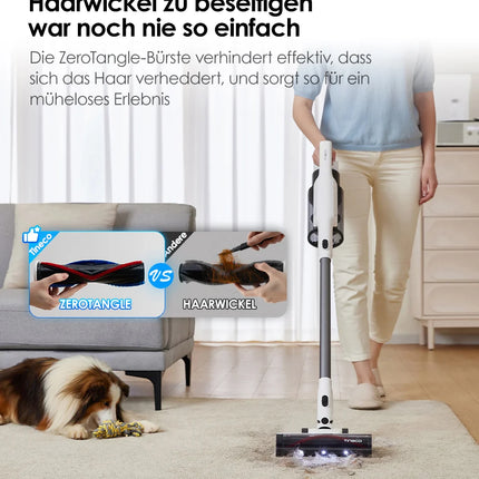 Tineco A30S, Cordless Vacuum Cleaner, 160W Suction, 60-Minute Runtime, 1L Dustbin, ZeroTangle Brush, PureCyclone Technology, LED Light