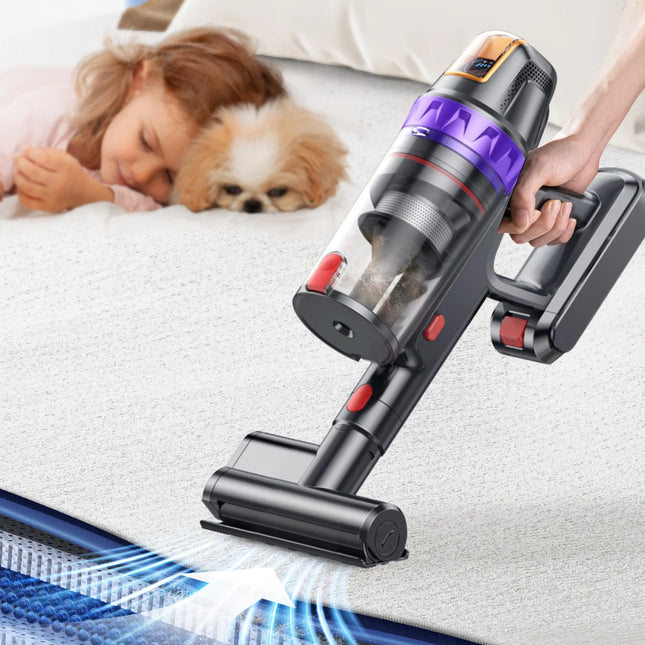BUTURE VC90 600W 65KPA Potenza di aspirazione Aspirapolvere senza fili portatile elettrodomestico intelligente Batteria rimovibile Spazzola per la rimozione degli acari