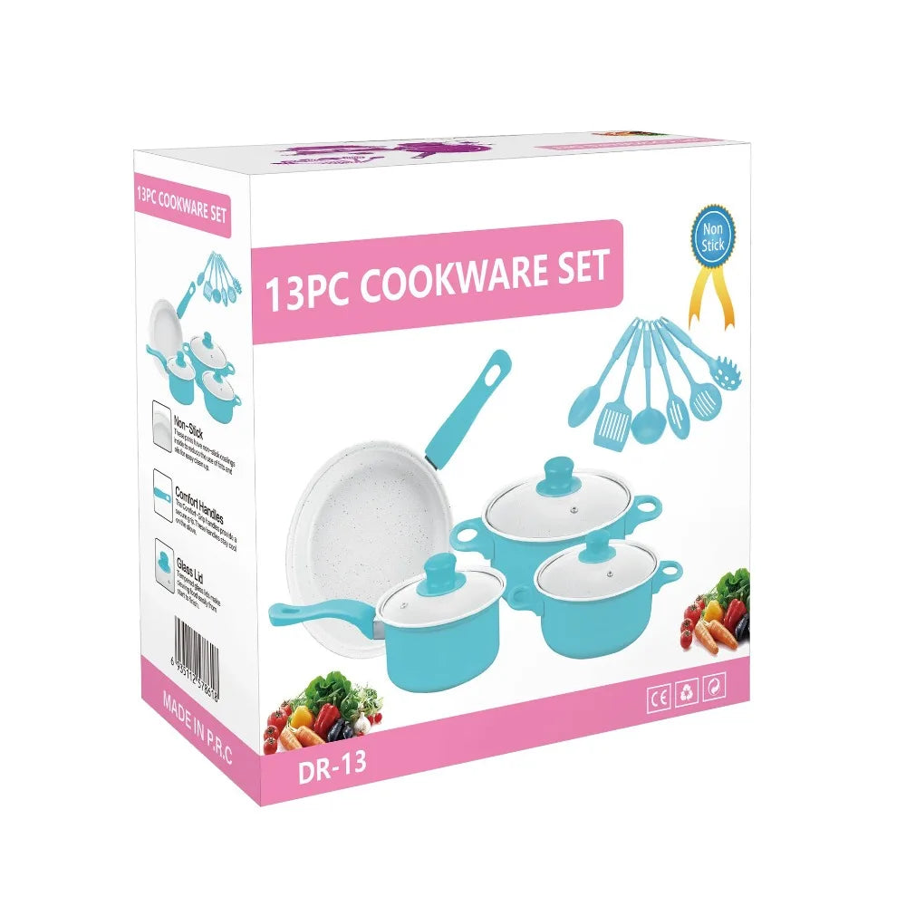 13 pezzi durevoli set di pentole antiaderenti Maifanstone multifunzionale zuppa di latte pentola utensile da cucina padella per uso domestico