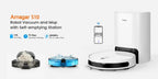 Arnagar Smart Home Saug- und Wischroboter mit automatischer Entleerung, App-Steuerung, 12000Pa, VSLAM, 5200mAh, geräuscharm für Teppichreinigung