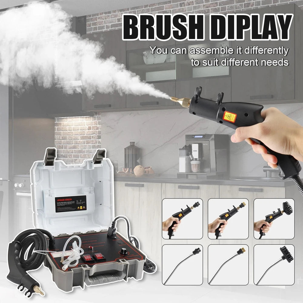 Podofo Dampfreiniger 1500W Hochtemperatur- und Hochdruckdampfreiniger, Dampfreiniger für Küchenabzugshauben, Sterilisations- und Sprühwaschmaschine