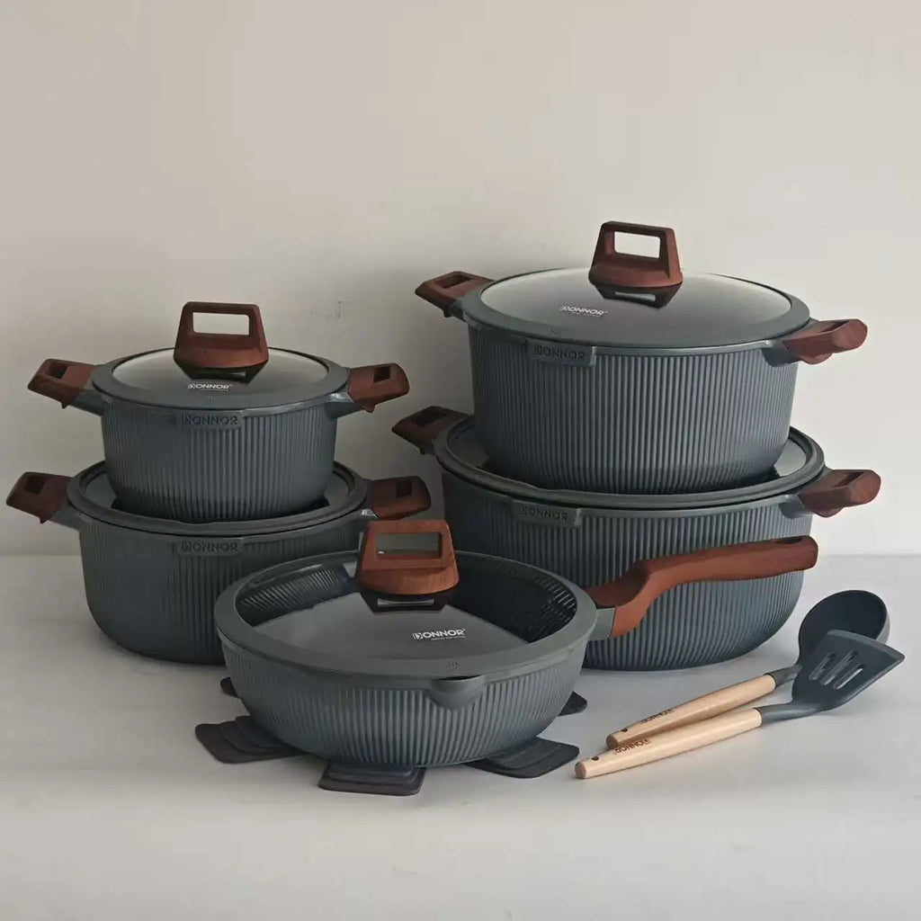 Set di Pentole per Latte in Lega di Alluminio con Rivestimento Ceramico, Set di Pentole Antiaderenti in Granito per Uso Domestico