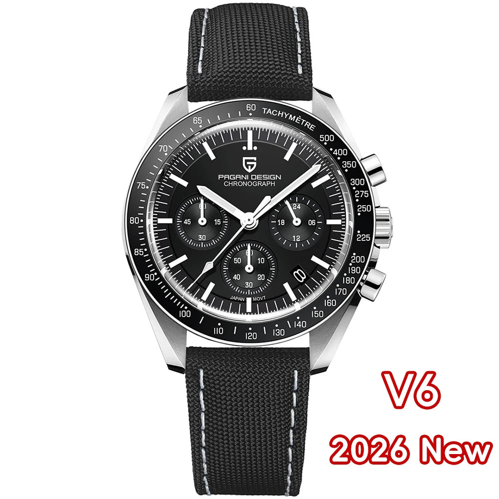 PAGANI DESIGN Orologio da Uomo al Quarzo Cronografo Modello PD-1701 Vetro Zaffiro Impermeabile 100M