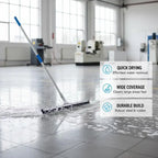 Wasserschieber mit ergonomischem Griff zur Bodenreinigung – Rahmen aus hochwertigem Stahl und Gummi – robuste Konstruktion mit Aufhängeöse und rutschfestem Griff