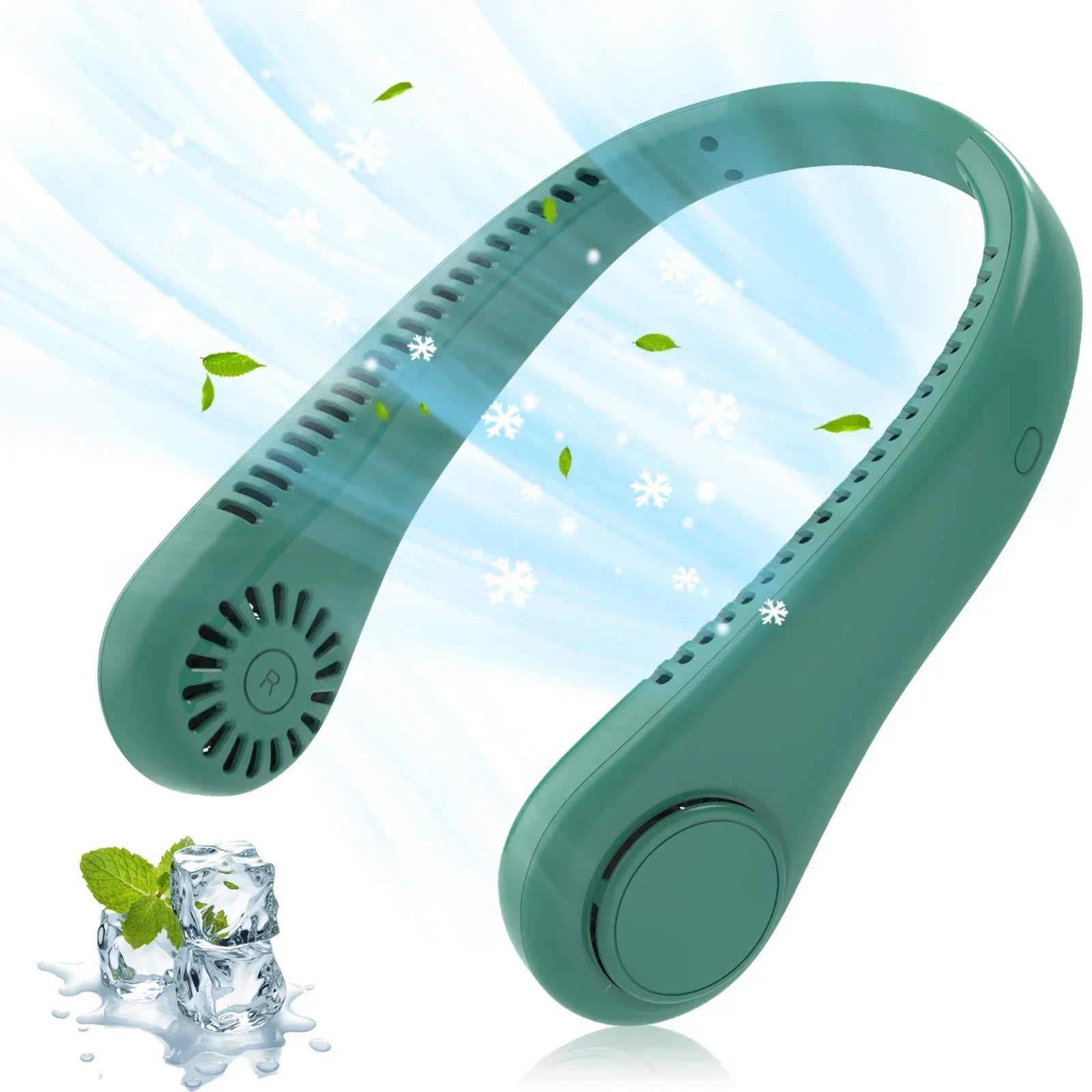 Ventilatore 1800mAh Collo portatile 3 marce Raffreddamento Ventilatore sospeso Dispositivo di raffreddamento dell'aria ricaricabile Mini ventilatore sportivo estivo per interni ed esterni