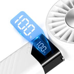 Ventilatore portatile, mini ventilatore, ventilatore portatile ricaricabile con batteria da 4000 mAh, 5 velocità, display, ventilatore USB pieghevole per concerti, viaggi, estate, ufficio, casa, regalo