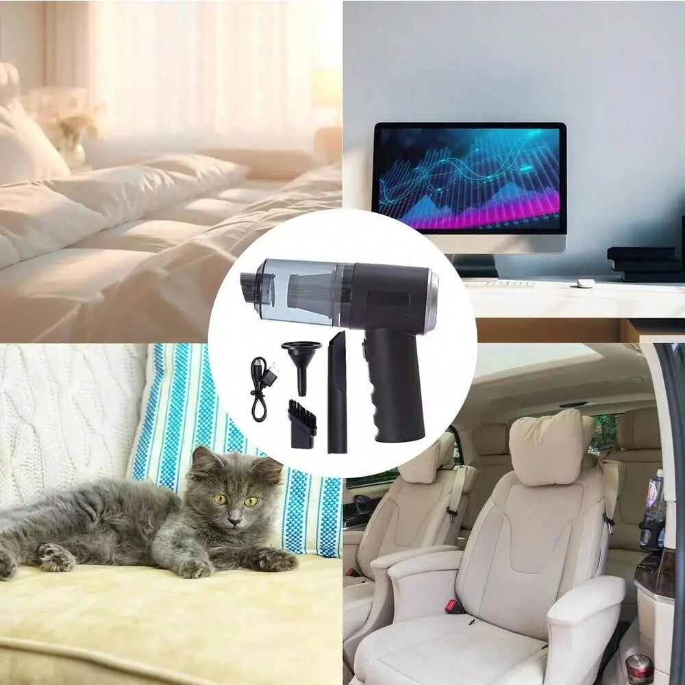 3-in-1 Kombi-Staubsauger mit integrierter Saug- und Blasfunktion USB-Ladefunktion Kleiner Auto- und Haushaltsstaubsauger