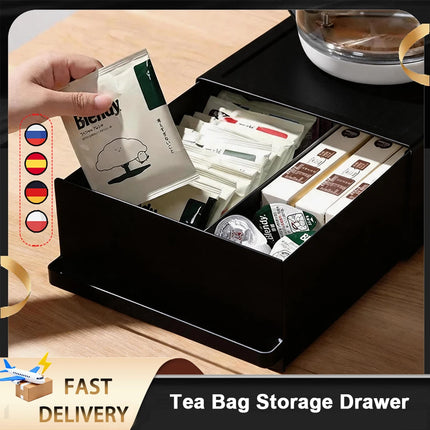 Cassetto porta capsule di caffè e tè, organizer per macchina da caffè, scaffali portaoggetti per casa, ufficio, caffetteria