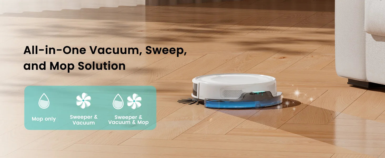 LEFANT M310 Ultra Saug- und Wischroboter, 6000Pa Saugkraft, ToF-Navigation mit 190° PSD-Sensor, 170 Min. Laufzeit, APP/Alexa-kompatibel, ideal für Tierhaare und Hartböden