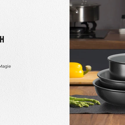 Set of Pans with Removable Handle, Nonstick Ceramic Pans, Induction Pan Set with Cookware, for All Hob Types