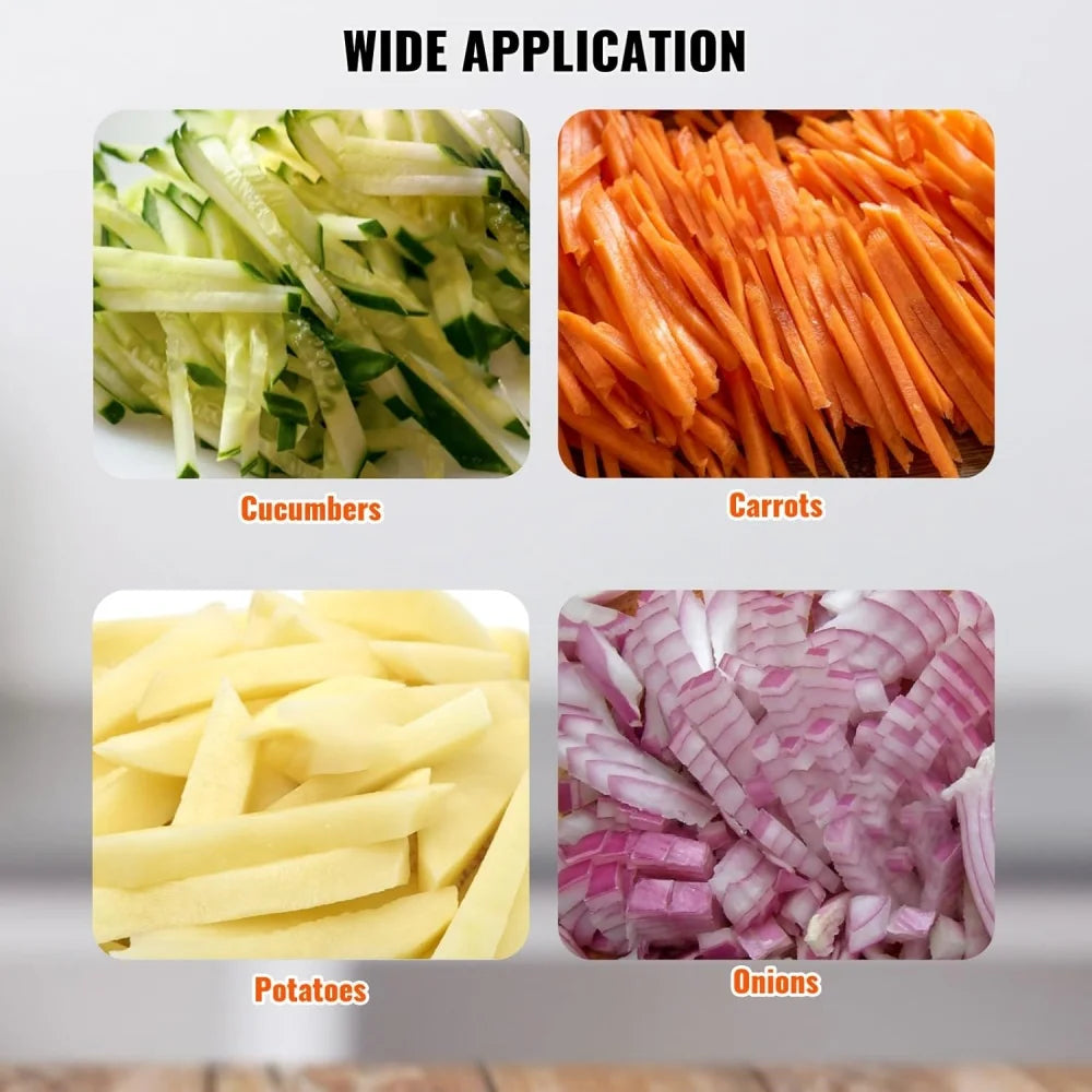 Kommerzieller Obst- und Gemüseschneider, Hochleistungs-Lebensmittelzerkleinerer, Pommes-Frites-Schneider, Zwiebelschneider, aus Edelstahl, für Restaurants und die private Küche