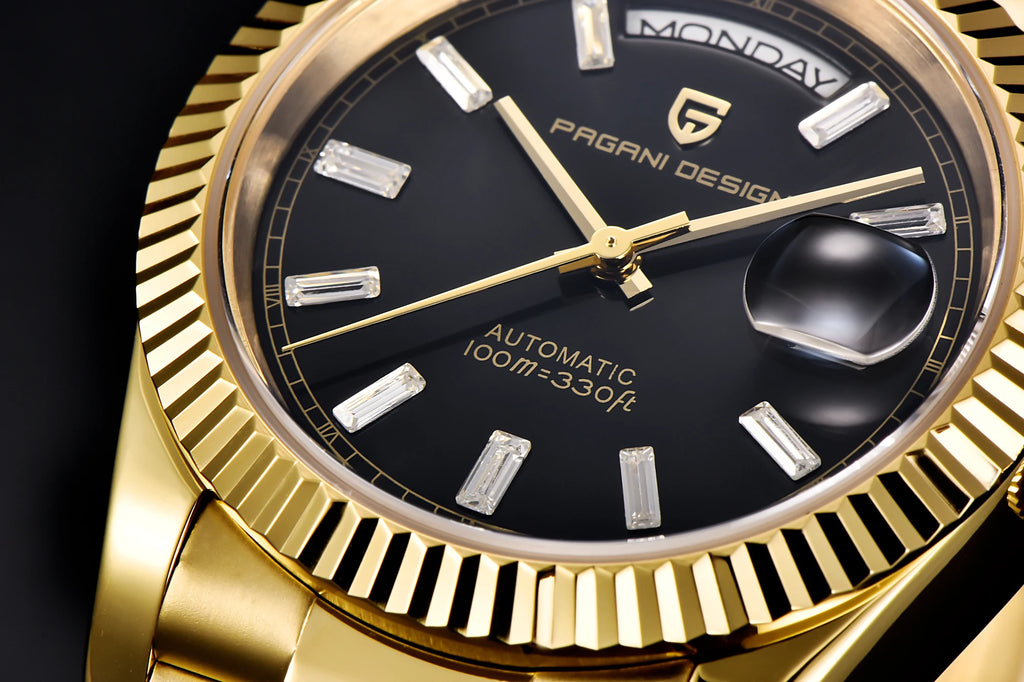 Orologi da uomo PAGANI DESIGN DD36 Gold, orologio automatico di lusso da uomo, vetro zaffiro AR, orologio da polso meccanico, consegna dal magazzino UE.