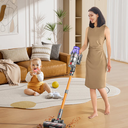 Laresar V7 500W 50000Pa Aspirapolvere senza filo Palmare Elettrodomestico intelligente Batteria rimovibile Contenitore per la polvere
