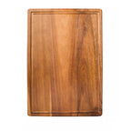 Tagliere in Legno con Scanalature Profonde per Succhi, Vassoio per Pizza e Pane, per Tagliare Verdure, Frutta e Carne, Vassoio da Cucina