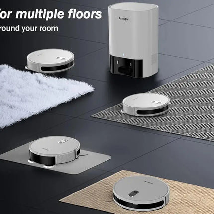 Arnagar Smart Home Robot Vacuum Cleaner and Floor Washer with Automatic Emptying, App Control, 12000Pa, VSLAM, 5200mAh, Low Noise for Carpet Cleaning